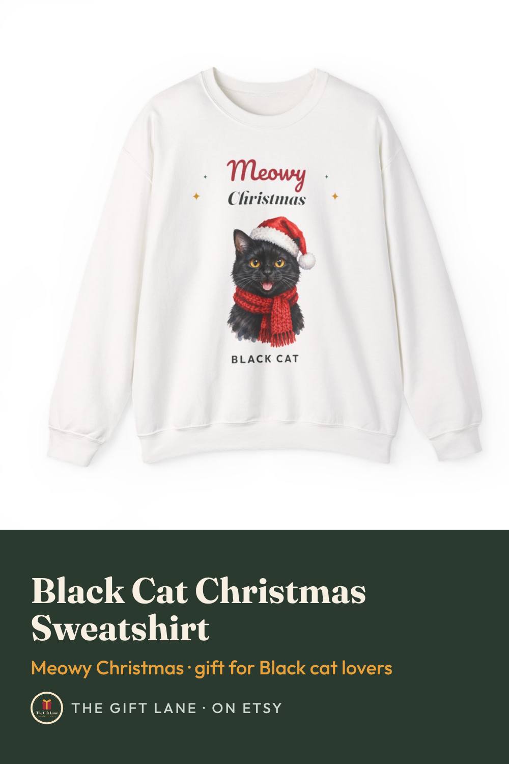 Black Cat Christmas Sweatshirt