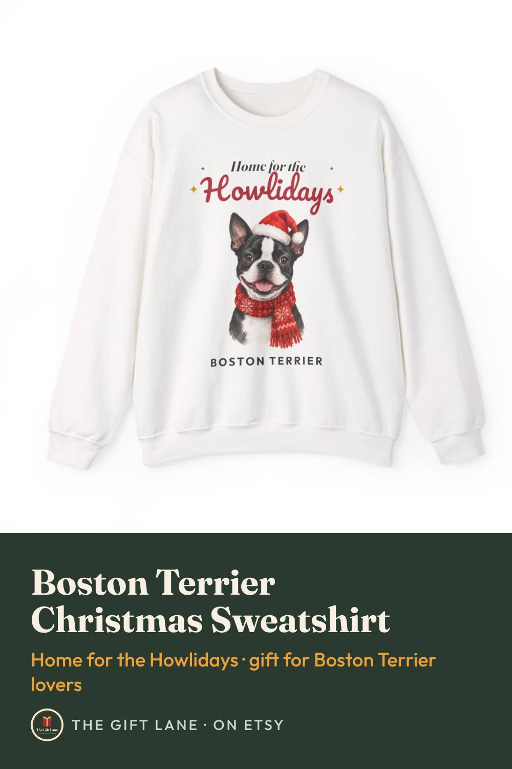 Boston Terrier Christmas Sweatshirt