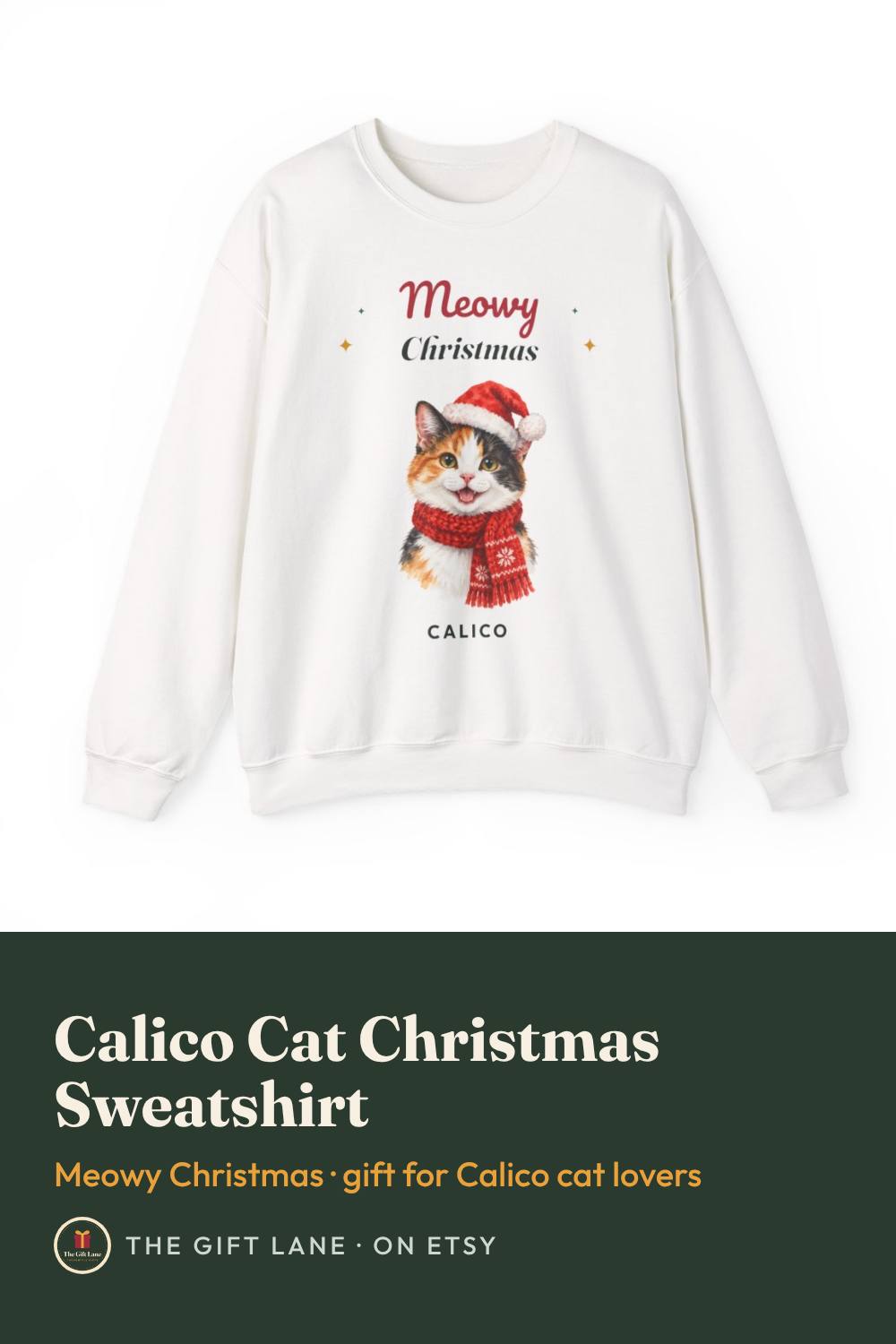 Calico Cat Christmas Sweatshirt