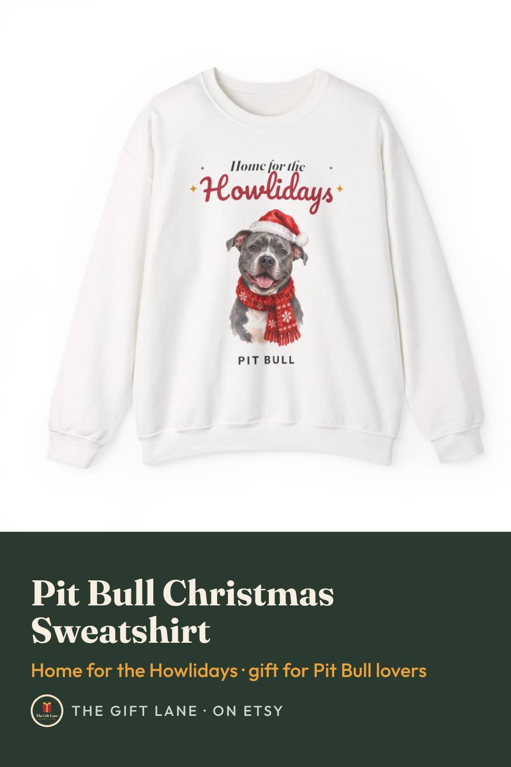 Pit Bull Christmas Sweatshirt
