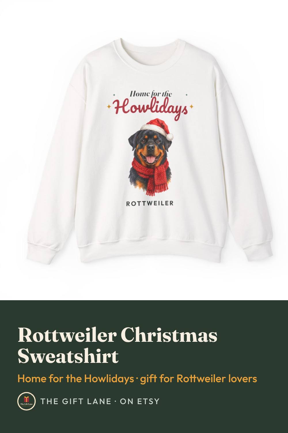 Rottweiler Christmas Sweatshirt