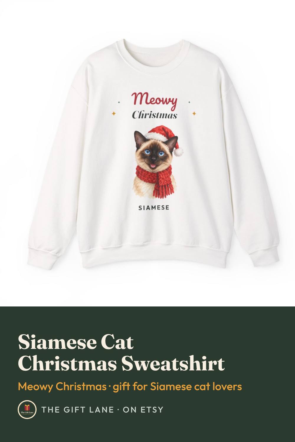 Siamese Cat Christmas Sweatshirt